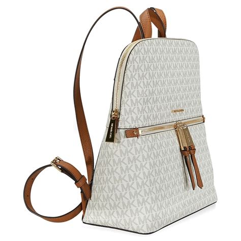 michael michael kors rhea zip medium slim backpack vanilla